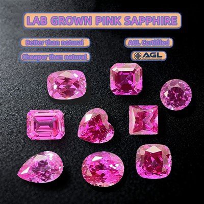 ಲ್ಯಾಬ್ ಗ್ರೋನ್ ಎಜಿಎಲ್ ಪ್ರಮಾಣೀಕೃತ ಪಿಂಕ್ ನೀಲಮಣಿ ರತ್ನ